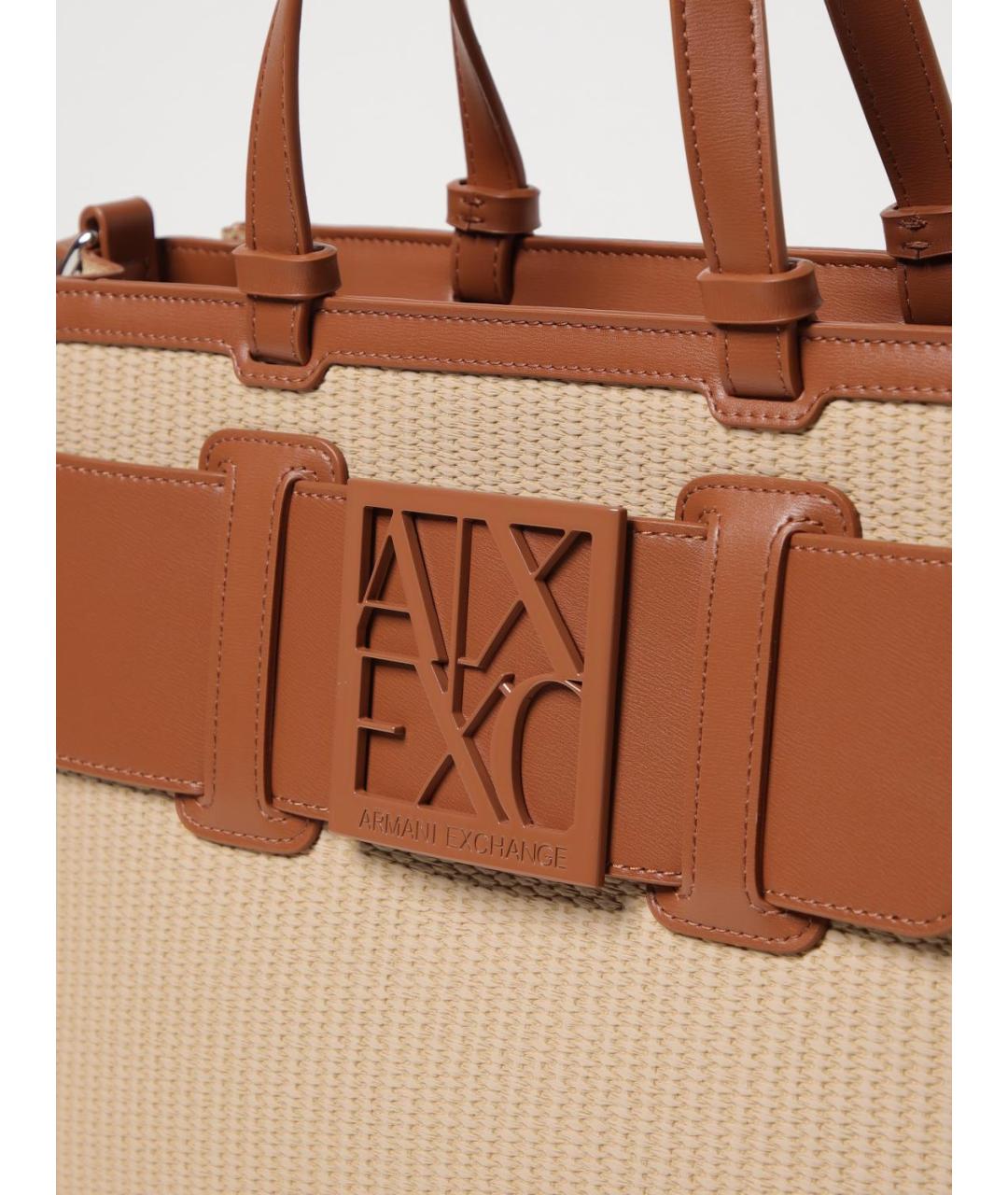 ARMANI EXCHANGE Бежевая сумка с короткими ручками, фото 3