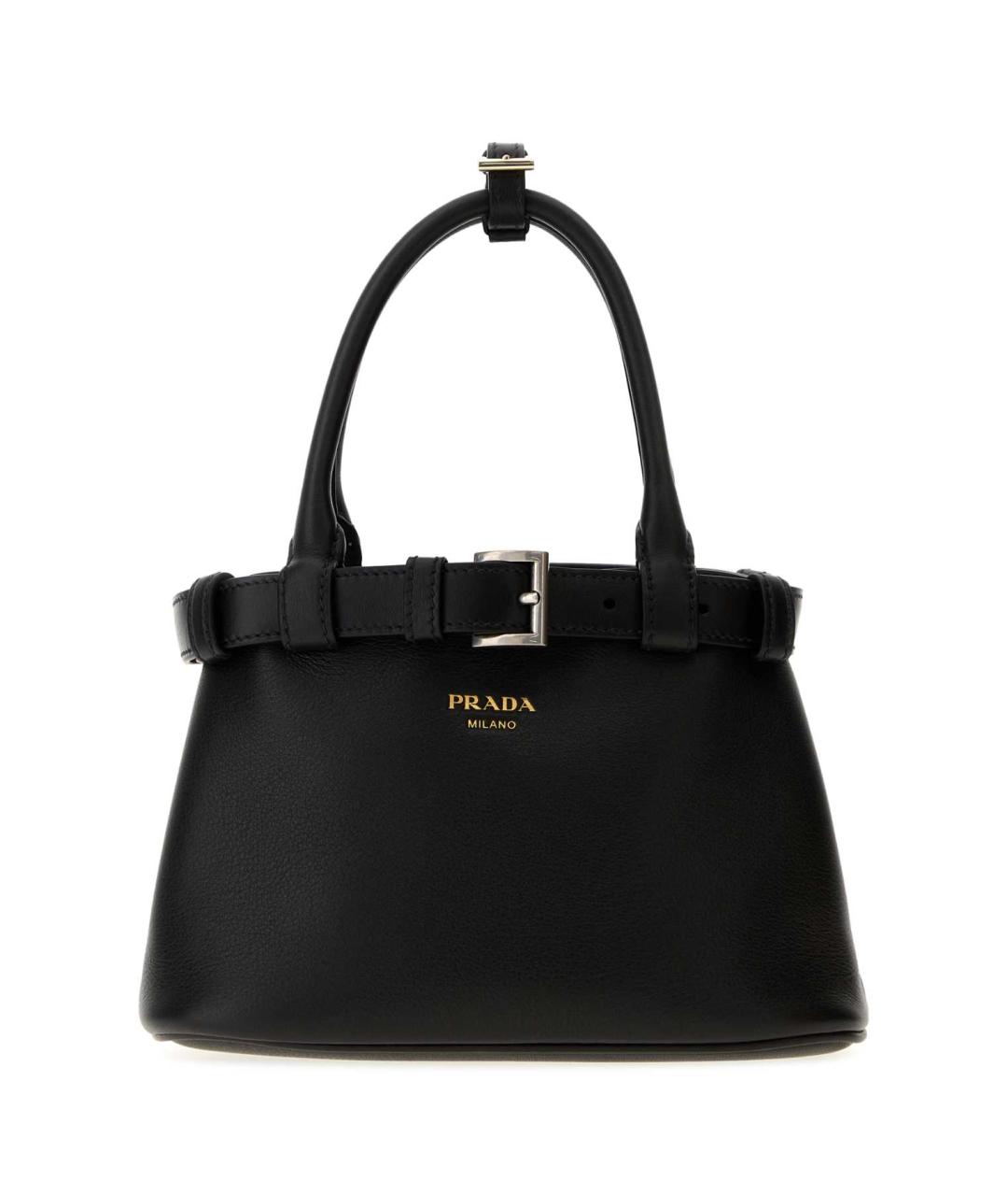 PRADA Черная кожаная сумка тоут, фото 1