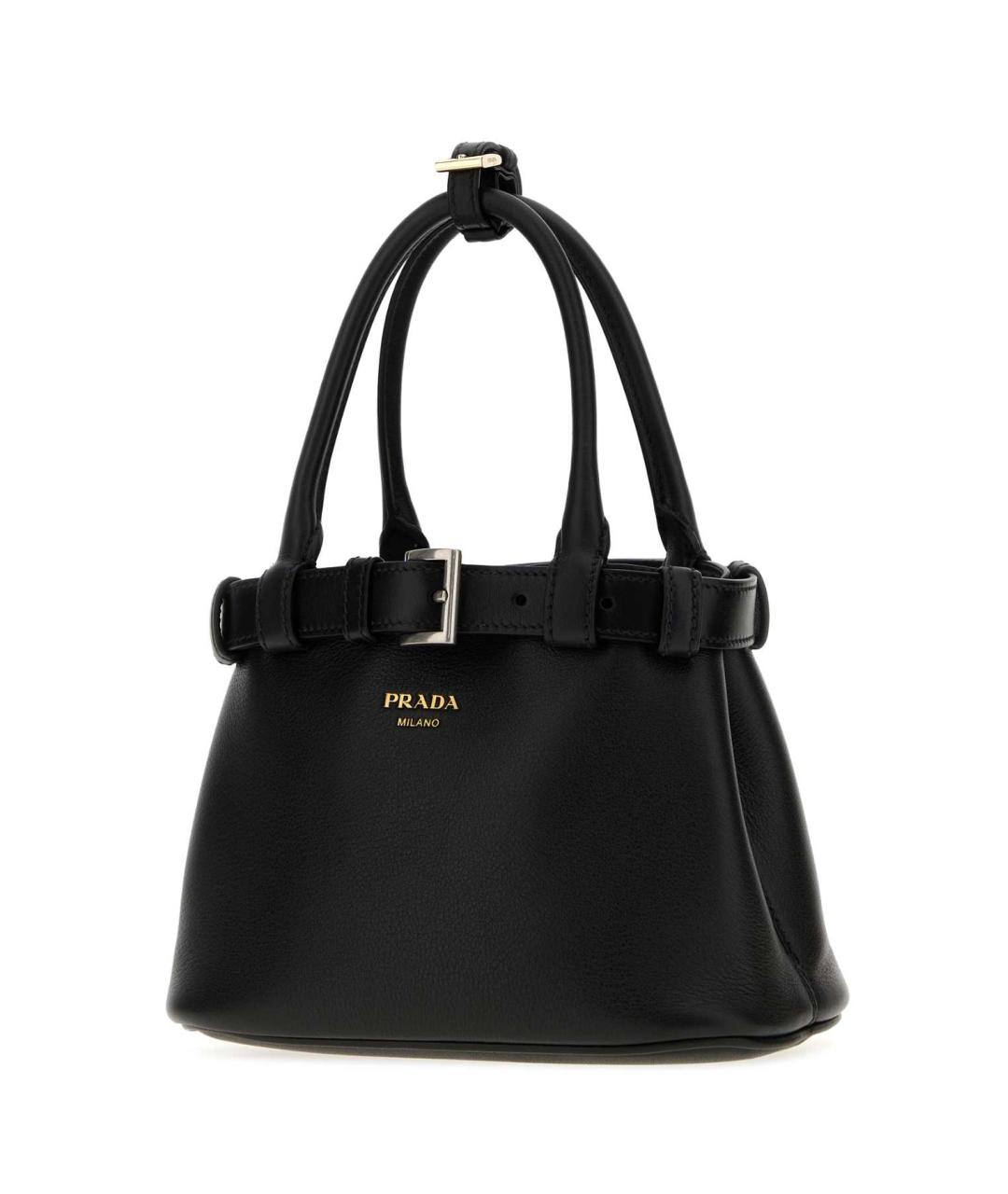 PRADA Черная кожаная сумка тоут, фото 2