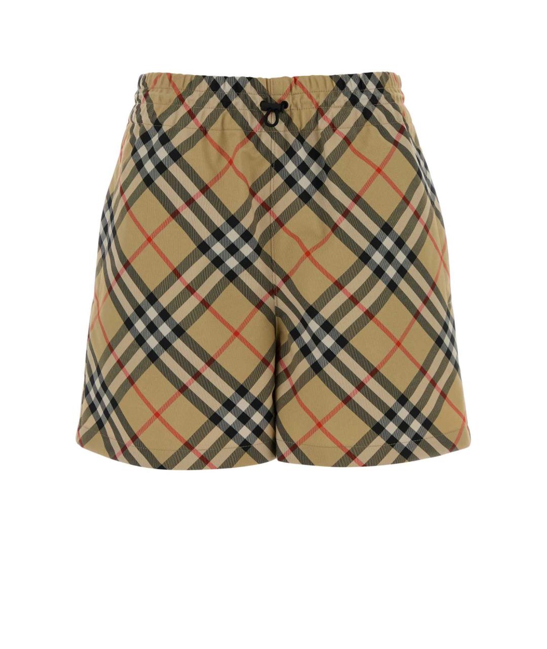 BURBERRY Бежевые полиэстеровые шорты, фото 1