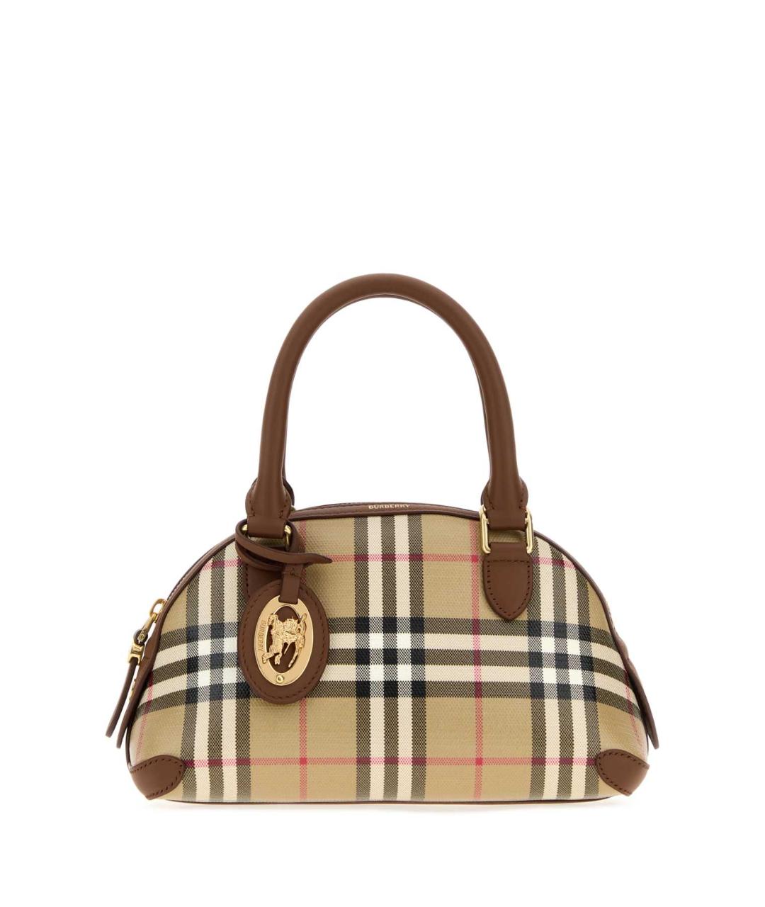BURBERRY Бежевая сумка тоут из канвы, фото 1