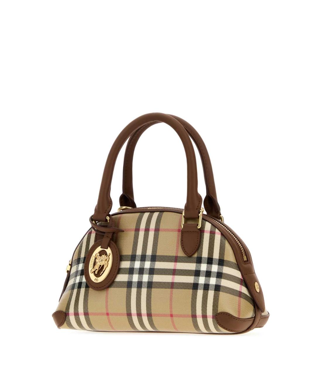 BURBERRY Бежевая сумка тоут из канвы, фото 2