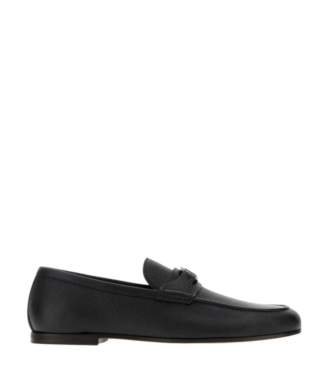 VALENTINO Черные кожаные лоферы, фото 1