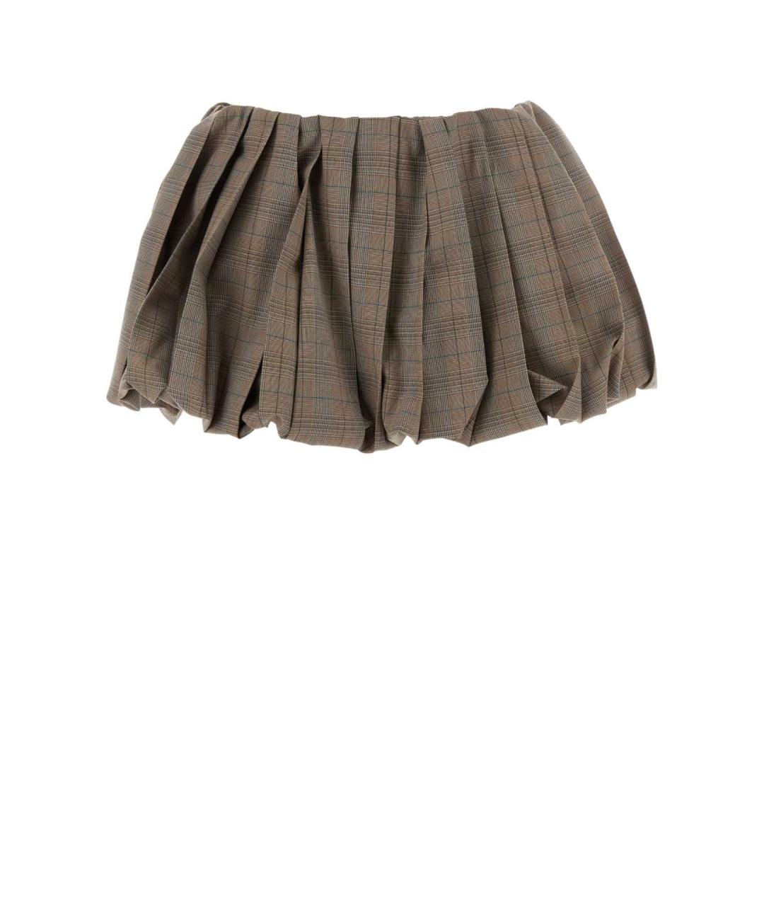 MIU MIU Мульти шерстяная юбка мини, фото 1