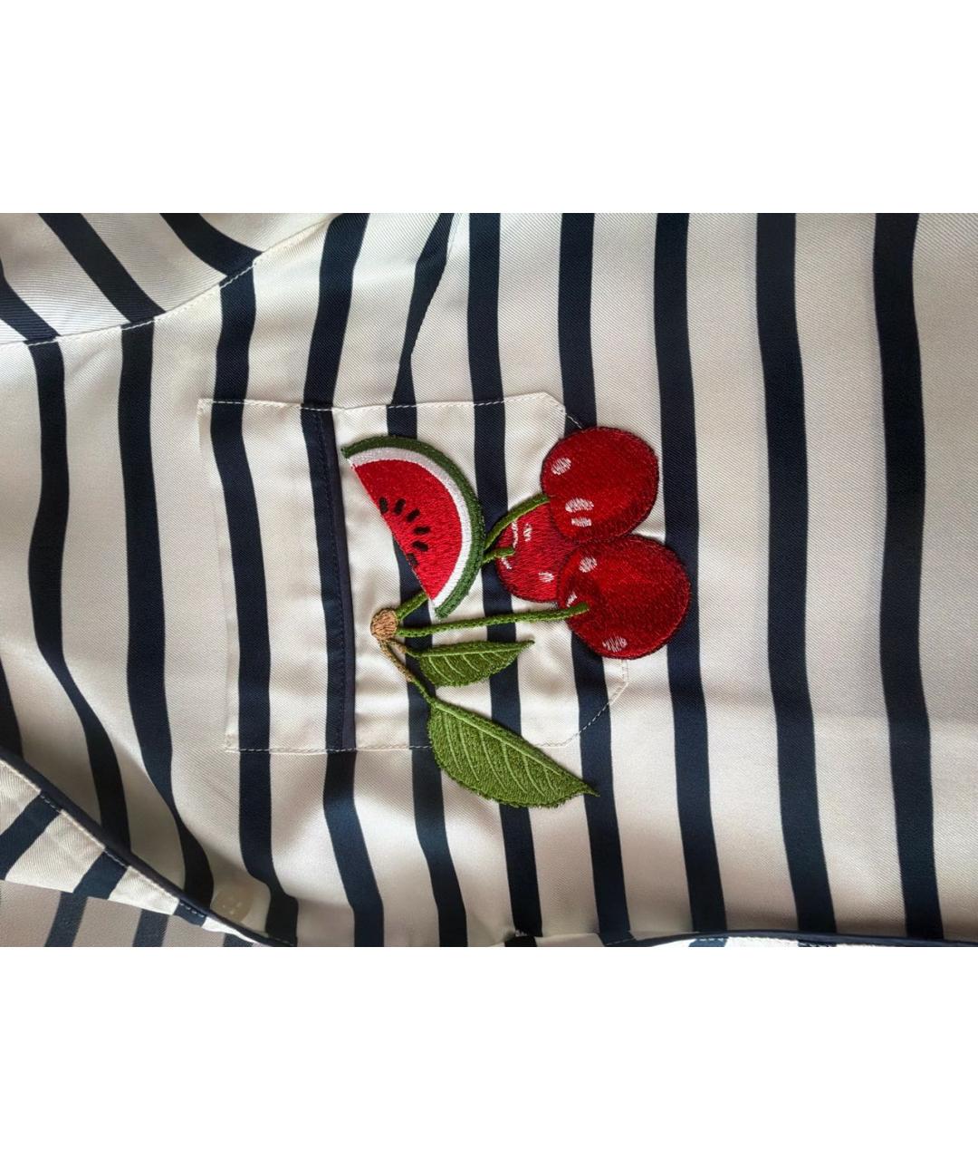 DOLCE&GABBANA Белый шелковый костюм с брюками, фото 4