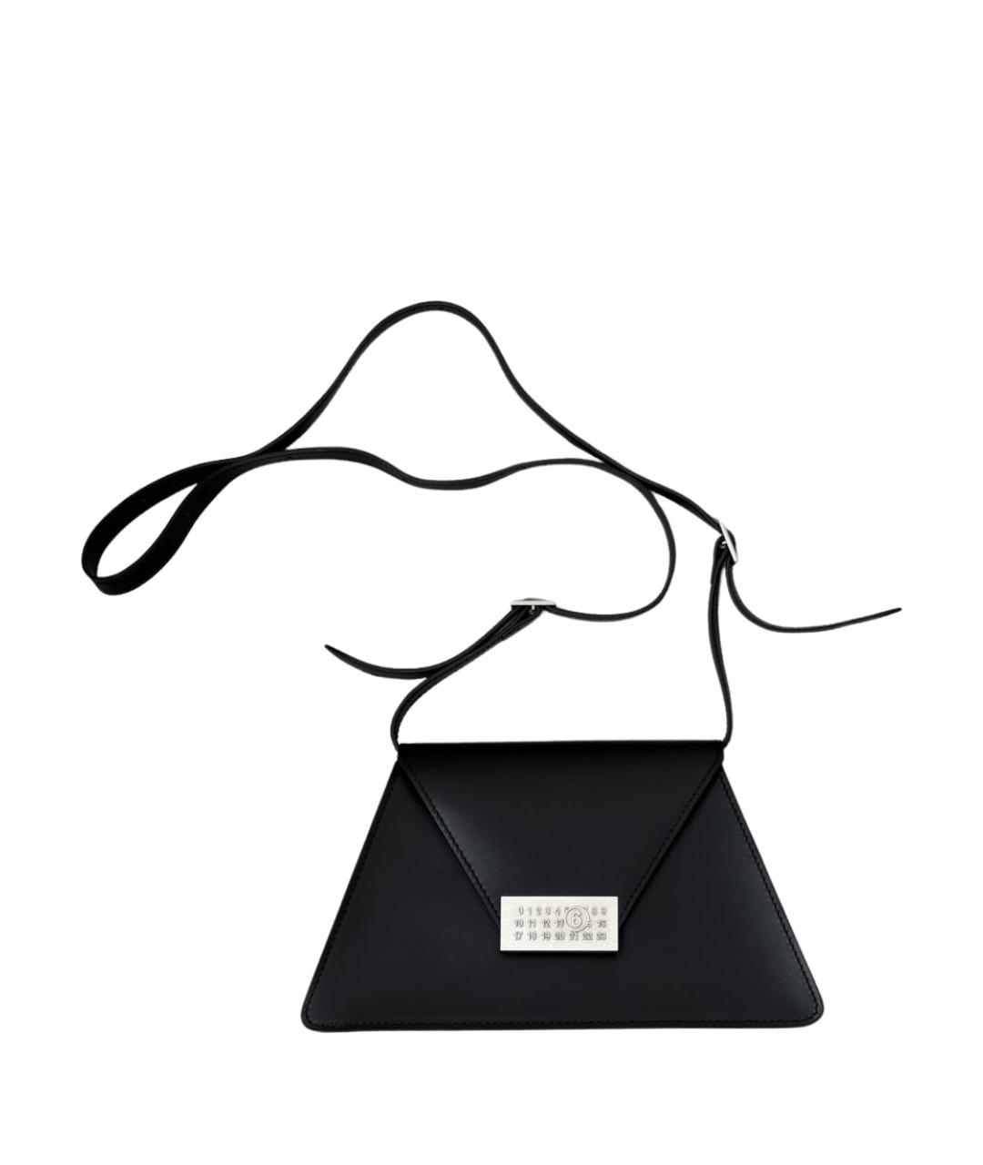 MM6 MAISON MARGIELA Черная кожаная сумка через плечо, фото 1