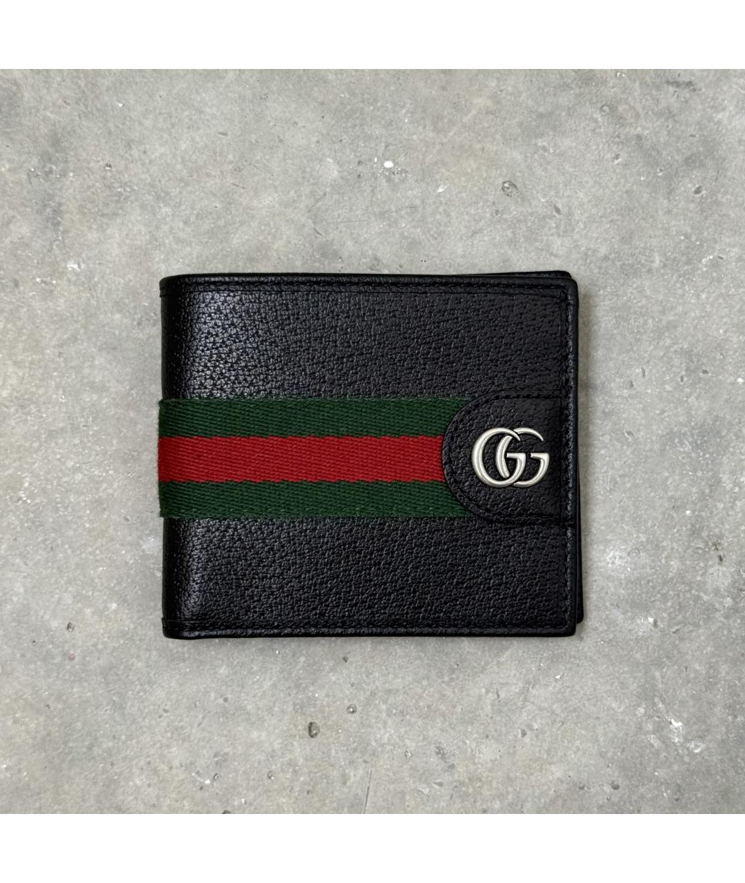 GUCCI Черный кожаный кошелек, фото 10