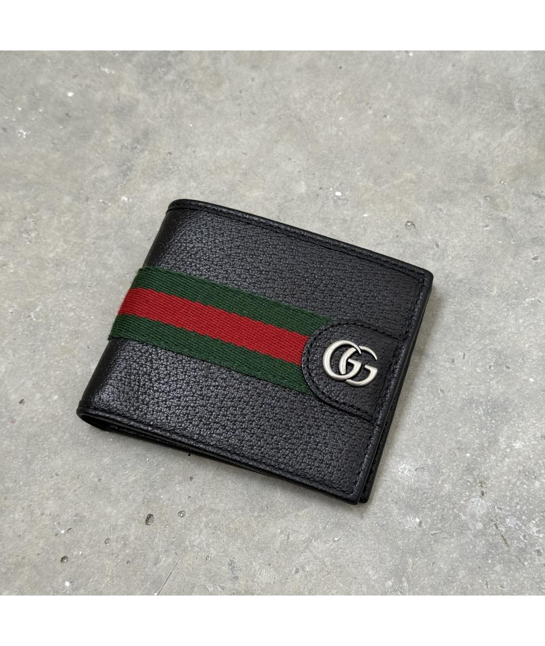 GUCCI Черный кожаный кошелек, фото 2