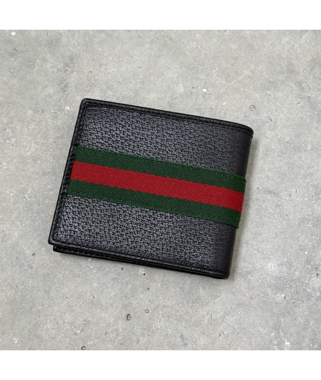 GUCCI Черный кожаный кошелек, фото 3