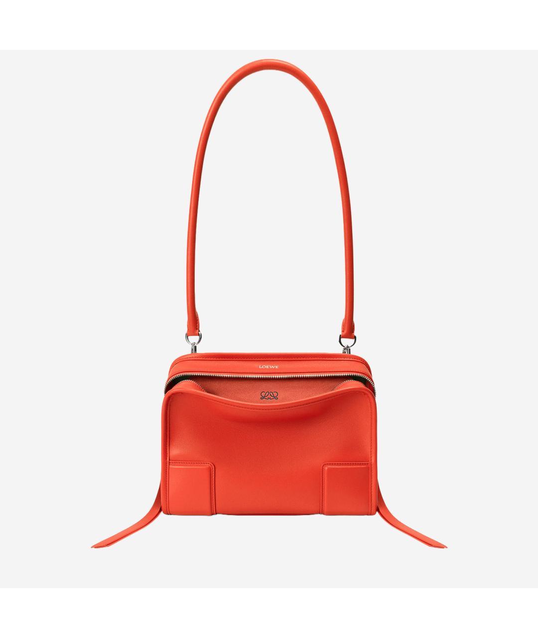 LOEWE Оранжевая кожаная сумка тоут, фото 4