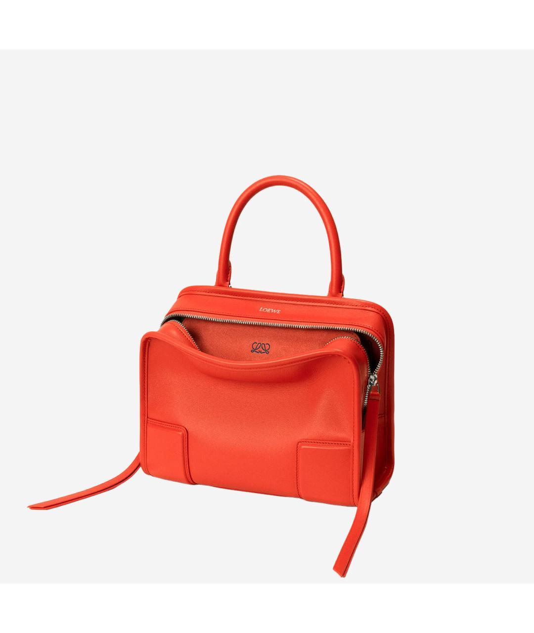 LOEWE Оранжевая кожаная сумка тоут, фото 2