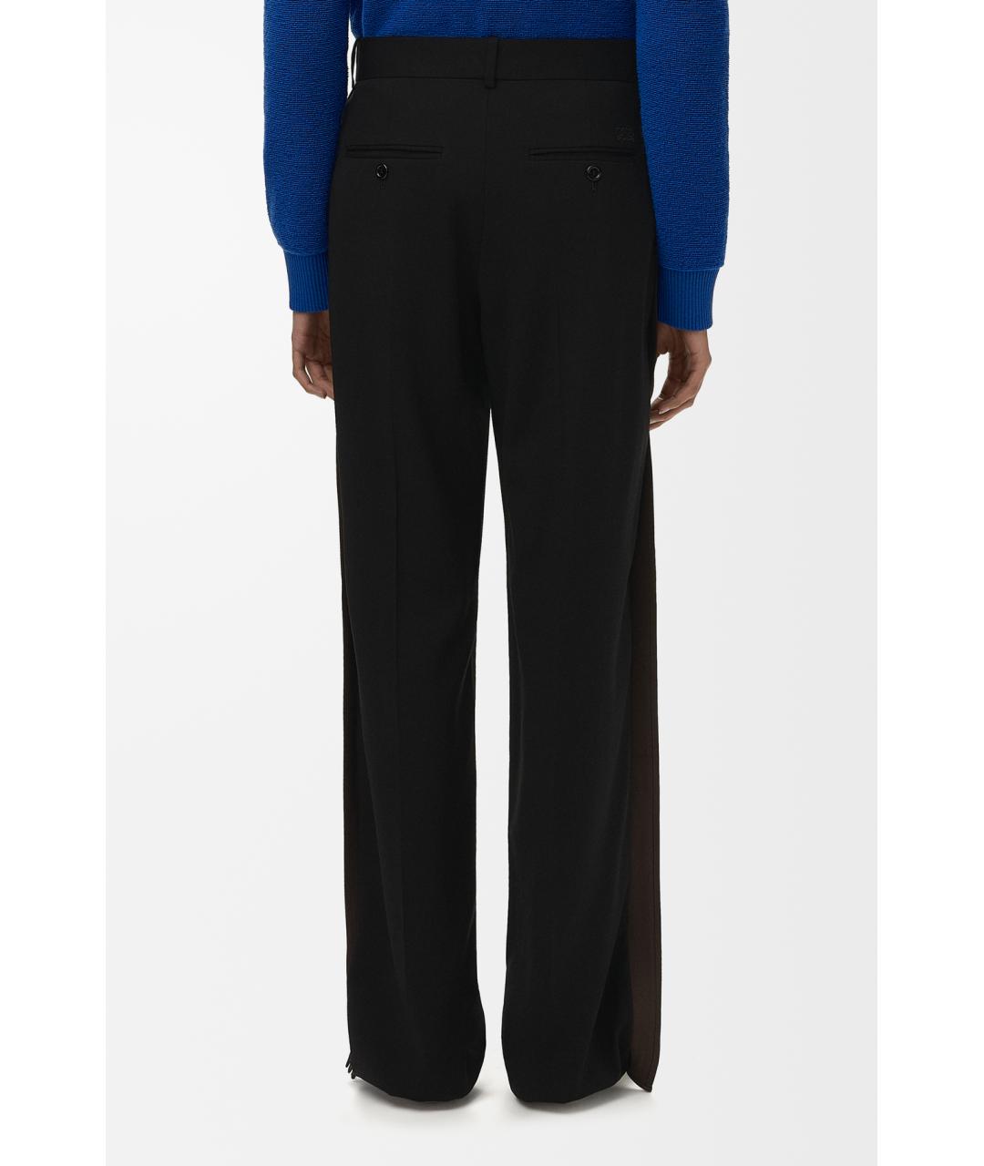 LOEWE Черные вискозные прямые брюки, фото 3