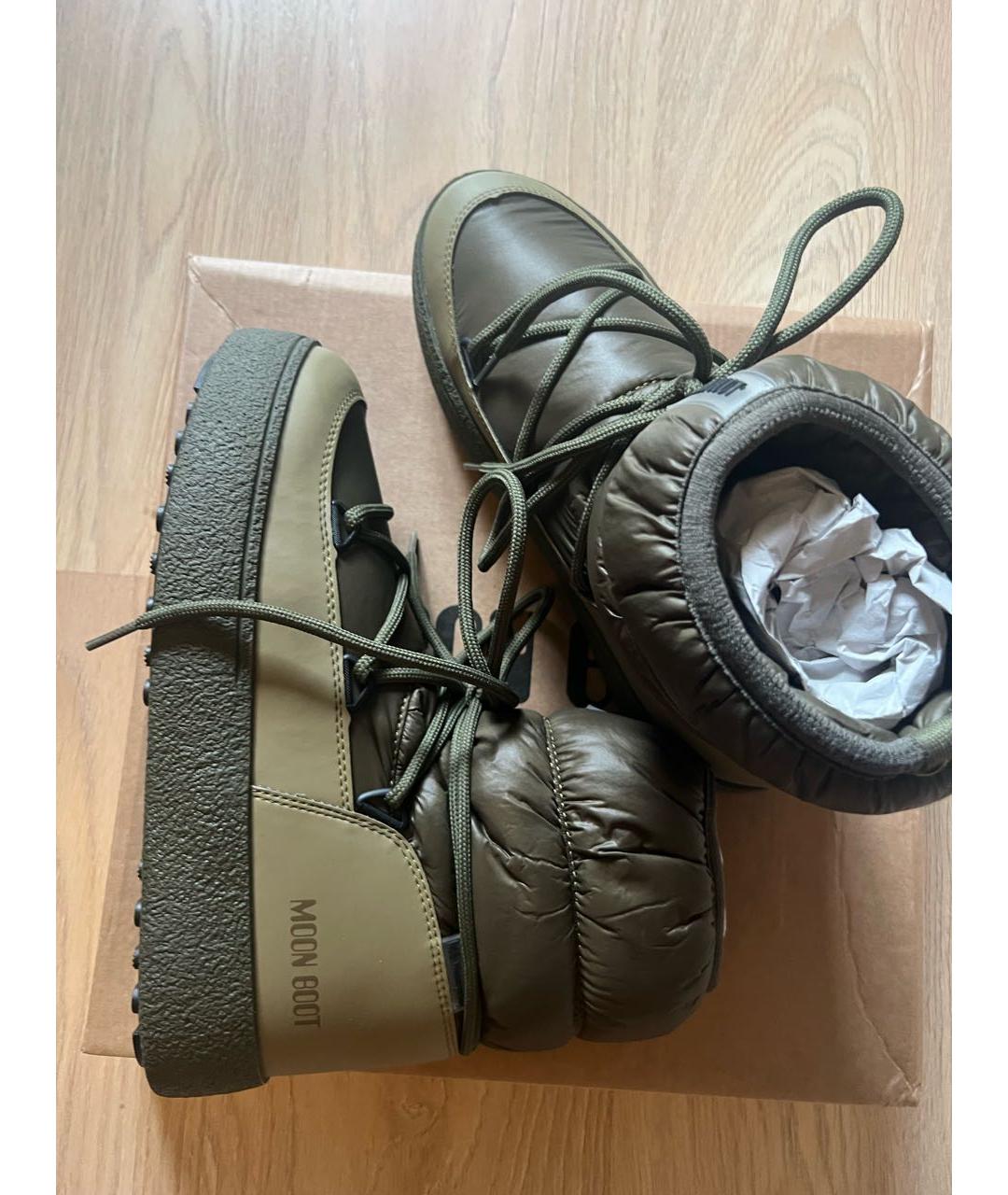 MOON BOOT Хаки синтетические сапоги, фото 6