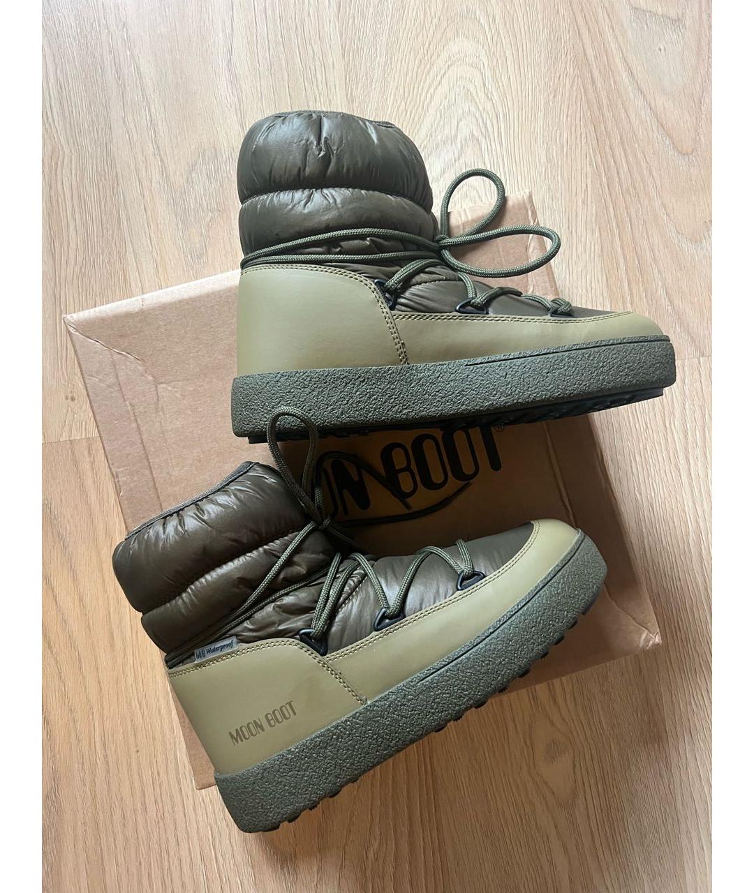 MOON BOOT Хаки синтетические сапоги, фото 4