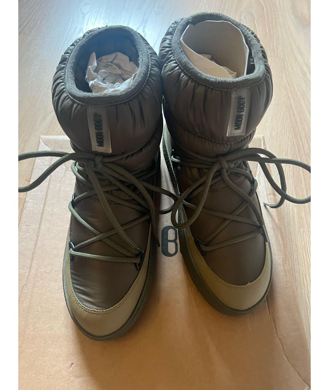 MOON BOOT Хаки синтетические сапоги, фото 3