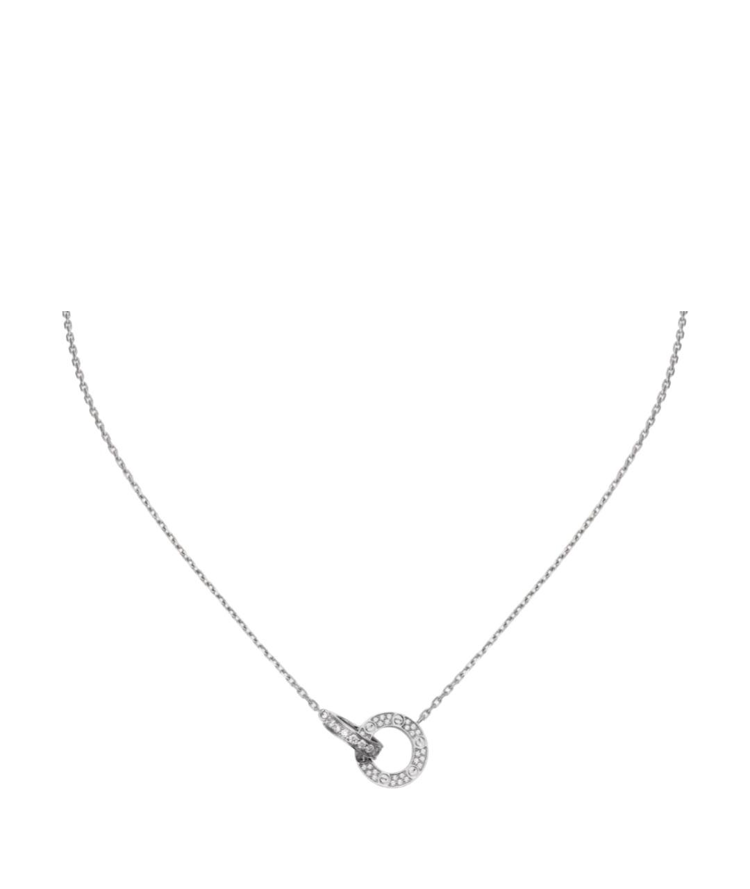 CARTIER Серебряное колье из белого золота, фото 1