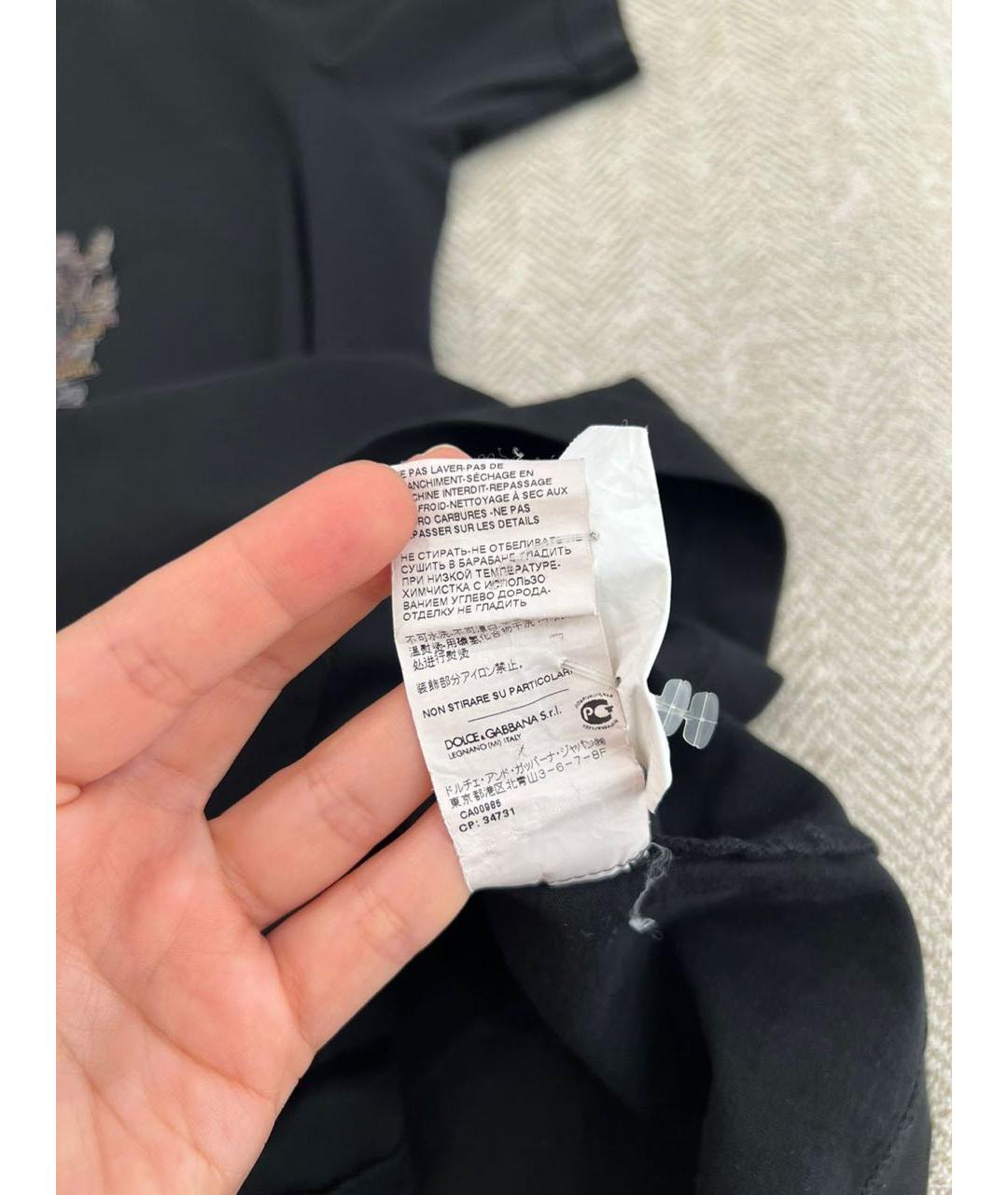 DOLCE&GABBANA Черная футболка, фото 5