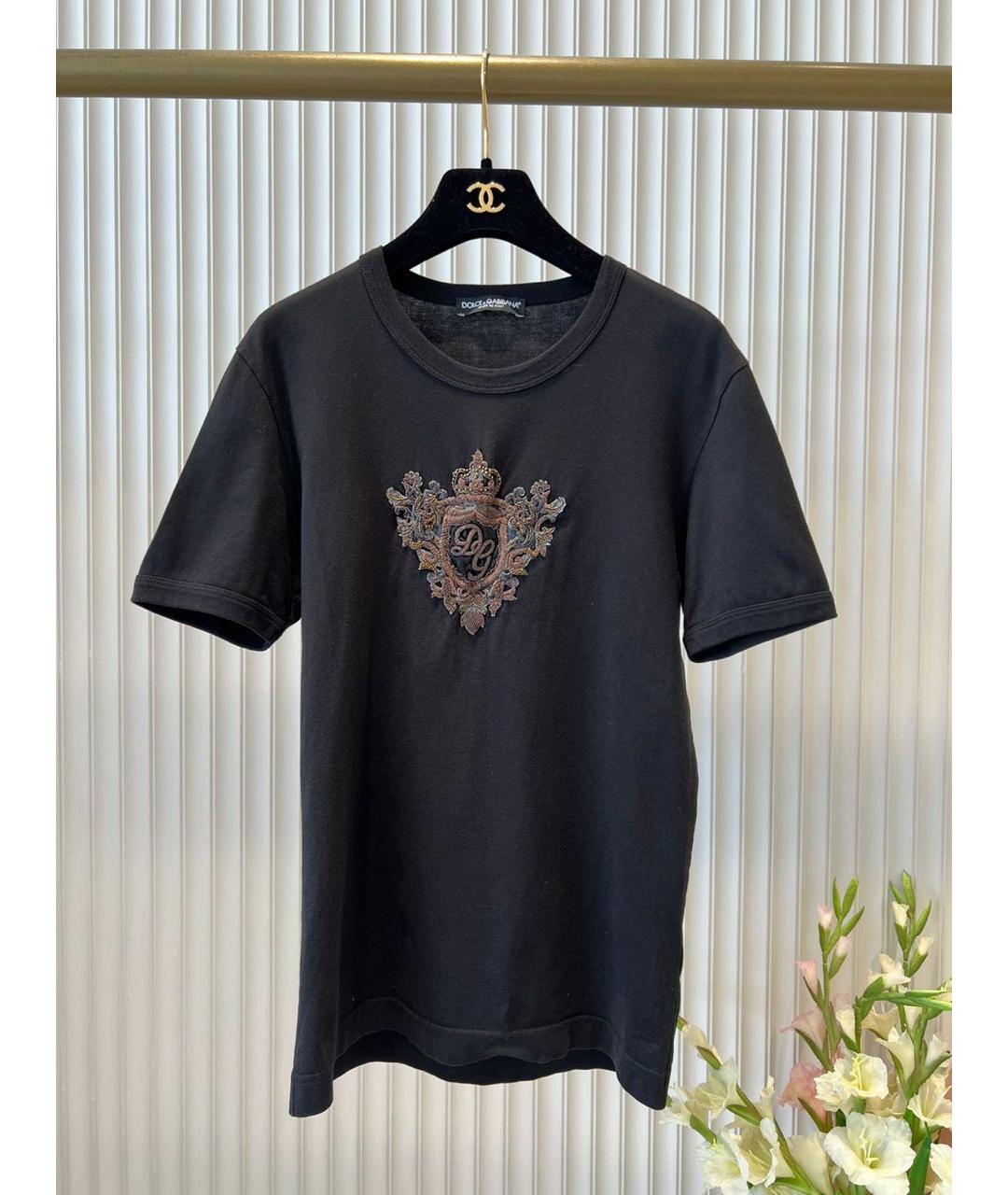 DOLCE&GABBANA Черная футболка, фото 8