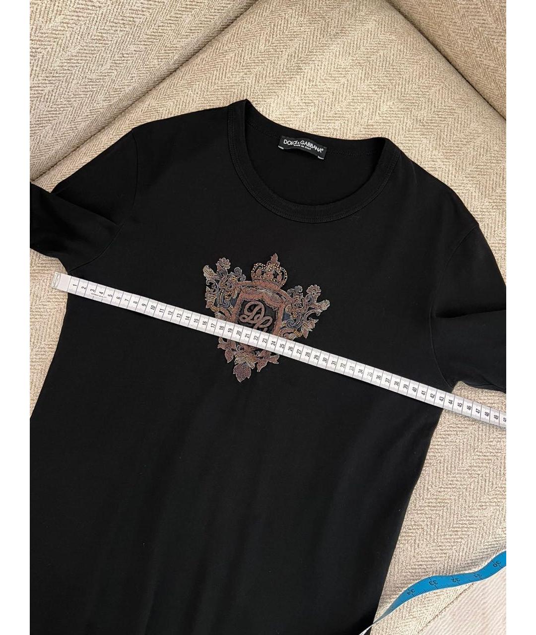 DOLCE&GABBANA Черная футболка, фото 3
