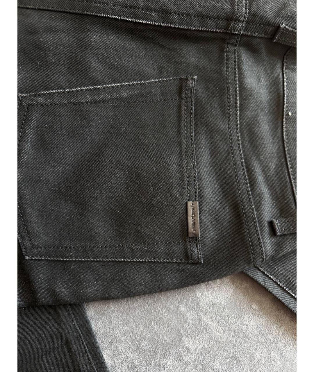 SAINT LAURENT Черные джинсы слим, фото 5