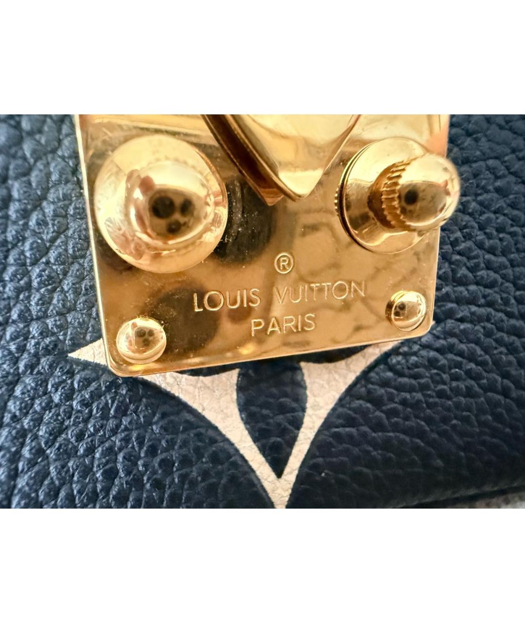 LOUIS VUITTON Черная кожаная сумка через плечо, фото 4