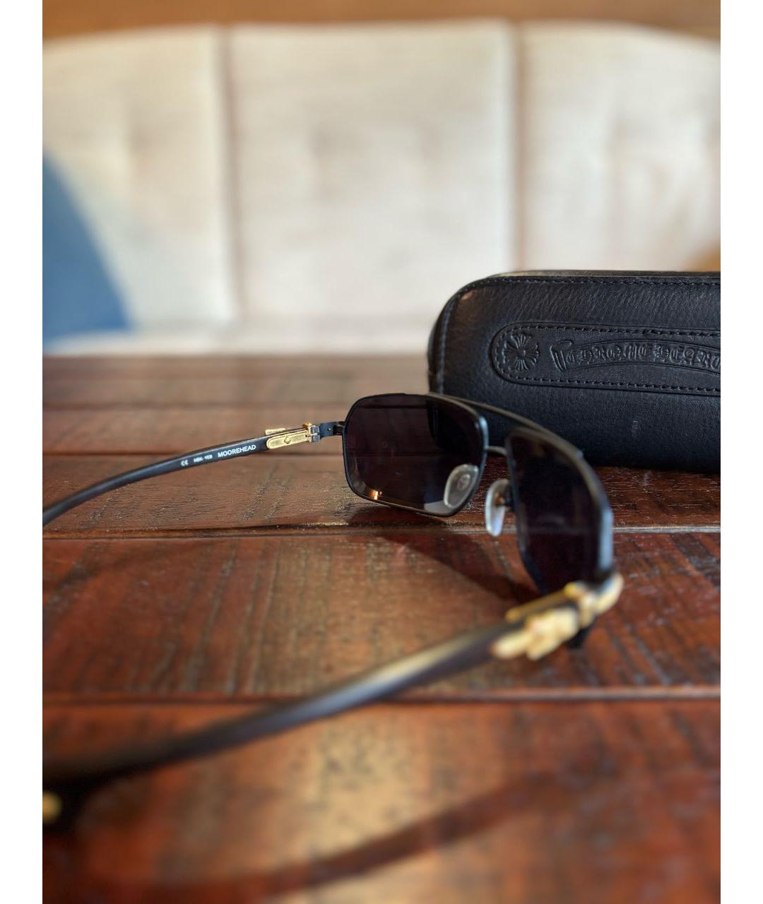 CHROME HEARTS Черные деревянные солнцезащитные очки, фото 4