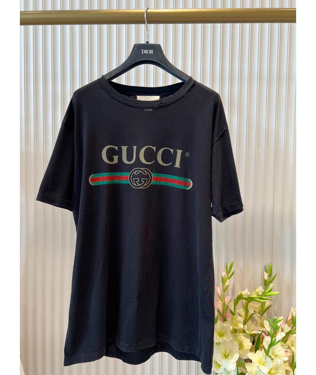 GUCCI Черная футболка, фото 9