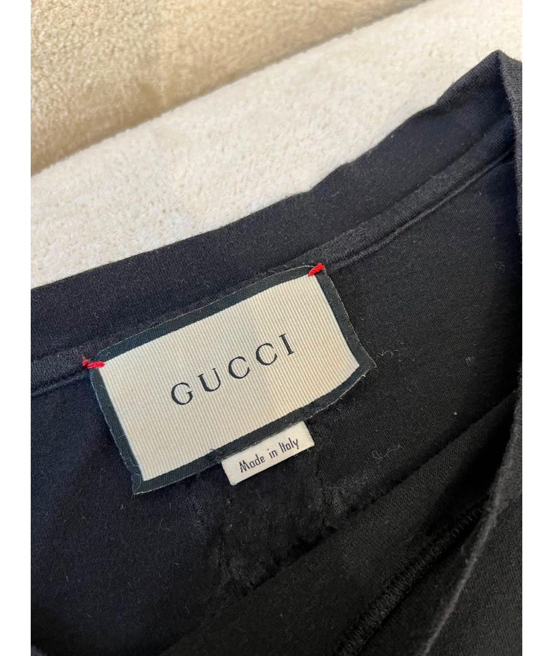 GUCCI Черная футболка, фото 7