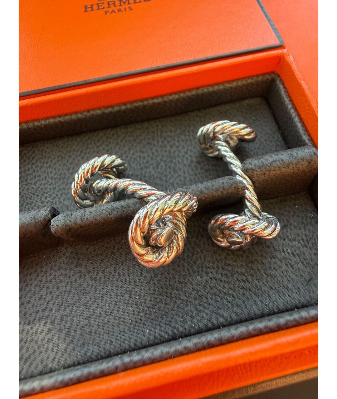 HERMES Серебряные серебряные запонки, фото 4