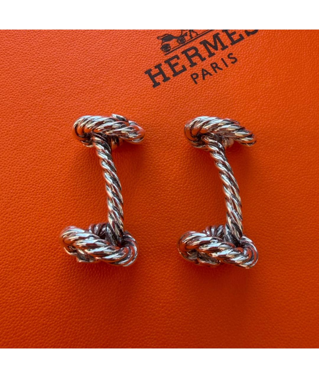 HERMES Серебряные серебряные запонки, фото 9