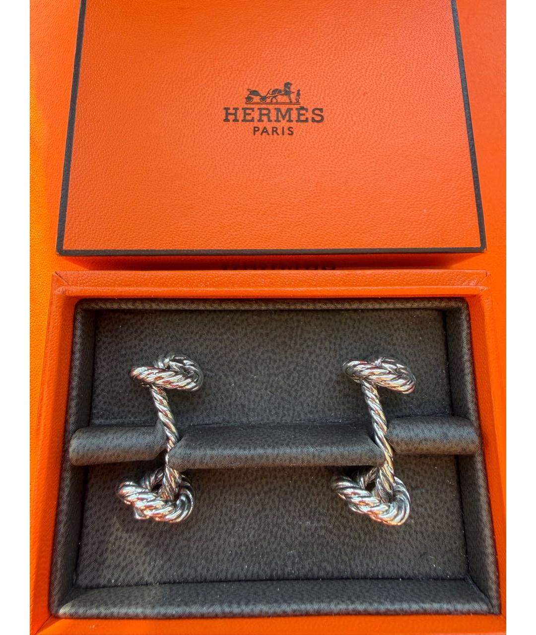 HERMES Серебряные серебряные запонки, фото 5