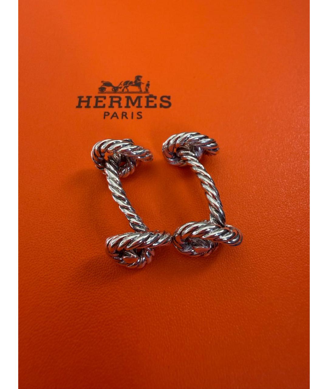HERMES Серебряные серебряные запонки, фото 2
