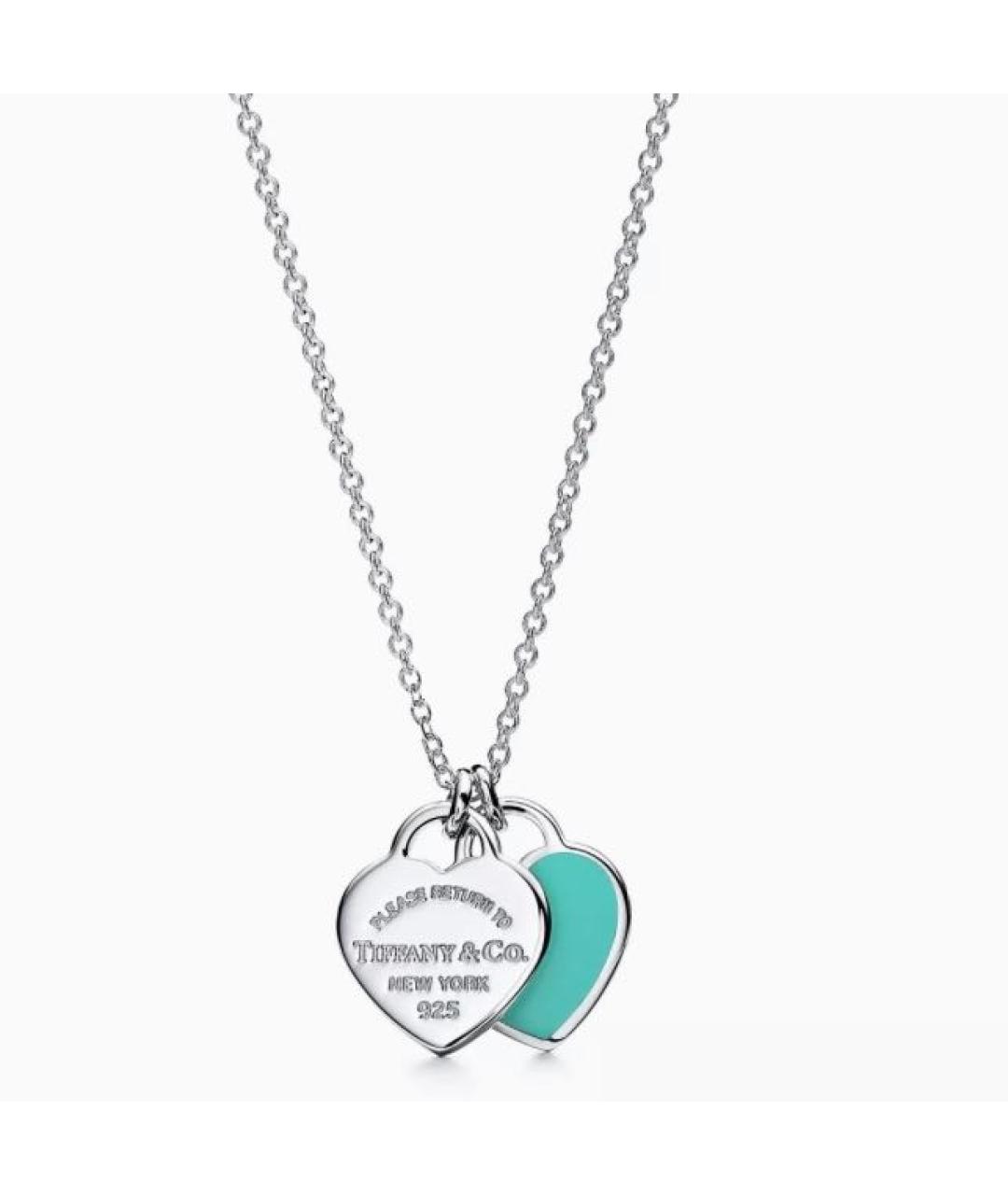 TIFFANY&CO Бирюзовое серебряное колье, фото 9