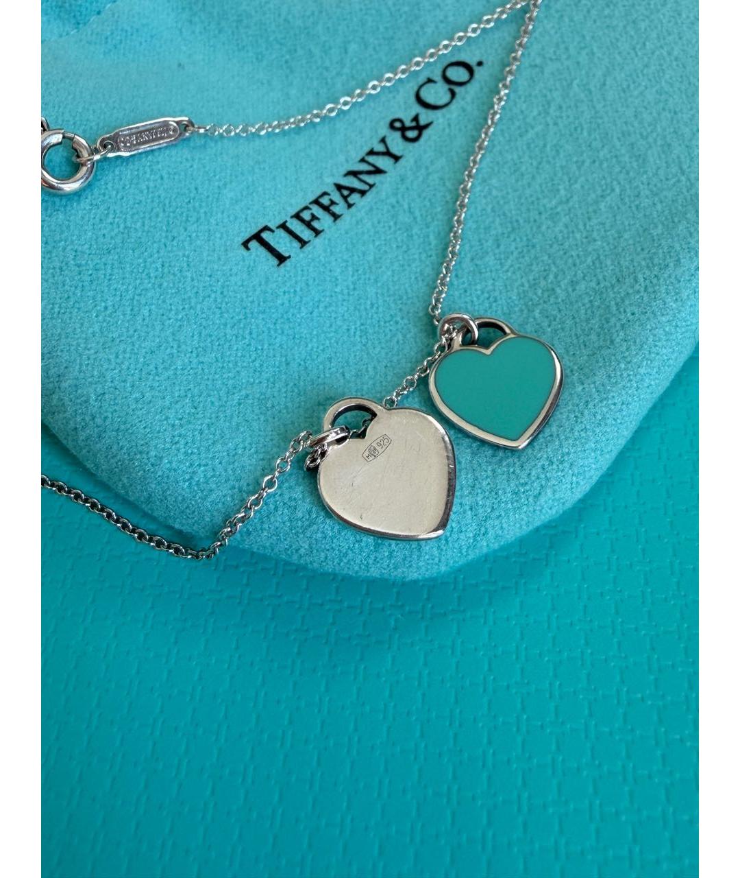 TIFFANY&CO Бирюзовое серебряное колье, фото 5