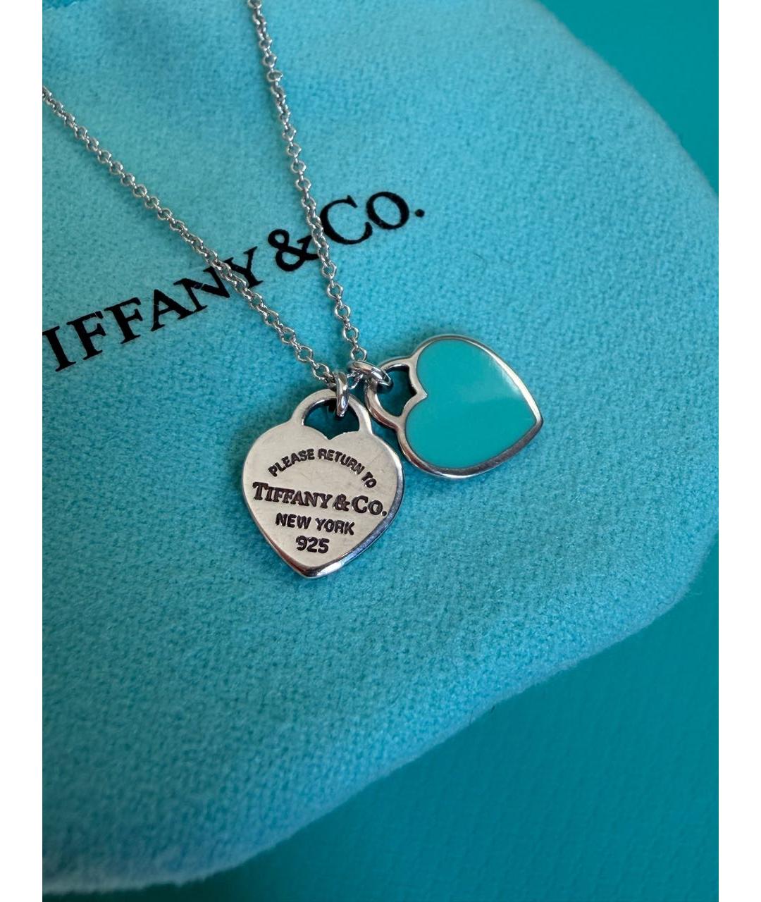 TIFFANY&CO Бирюзовое серебряное колье, фото 8
