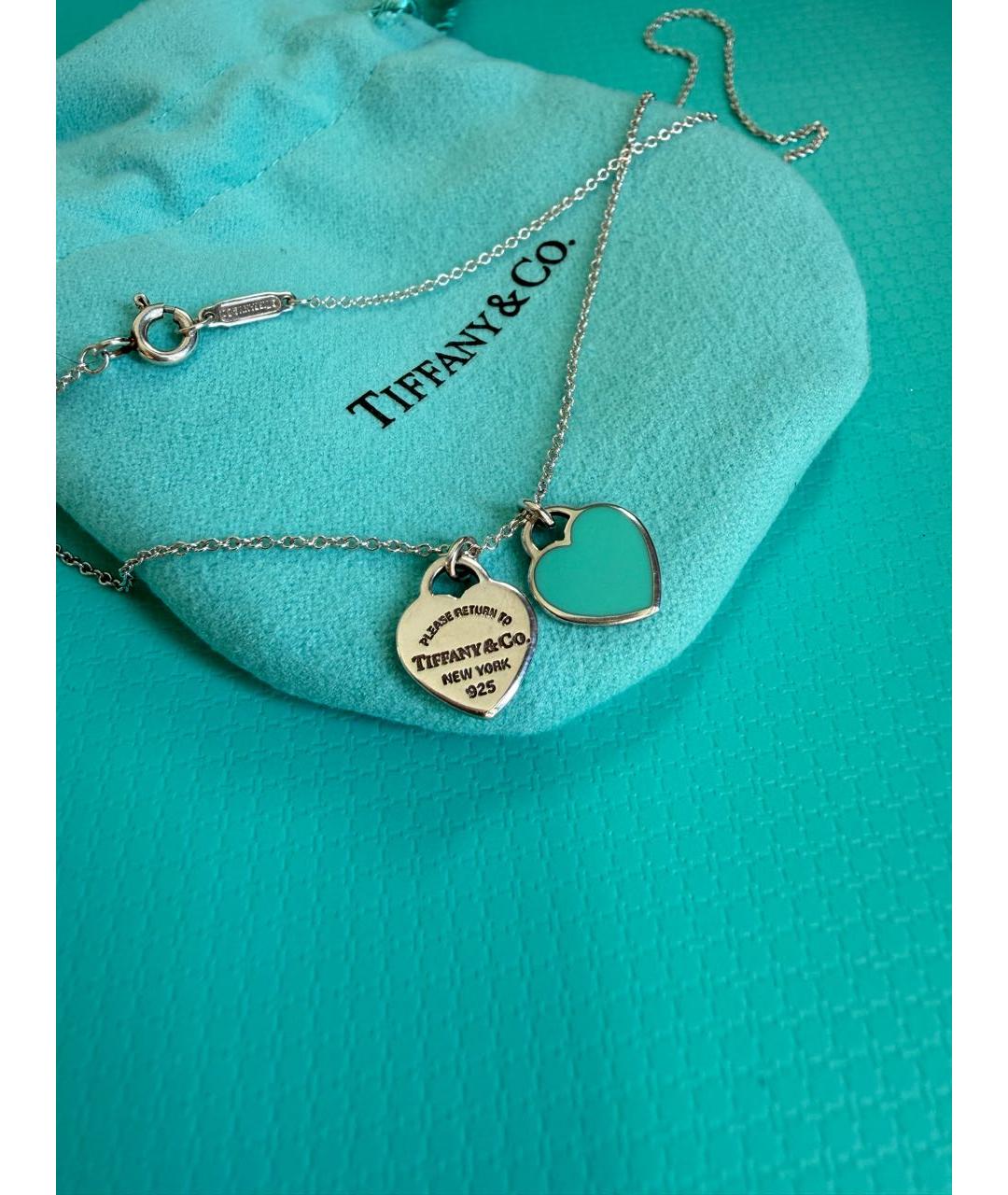 TIFFANY&CO Бирюзовое серебряное колье, фото 4