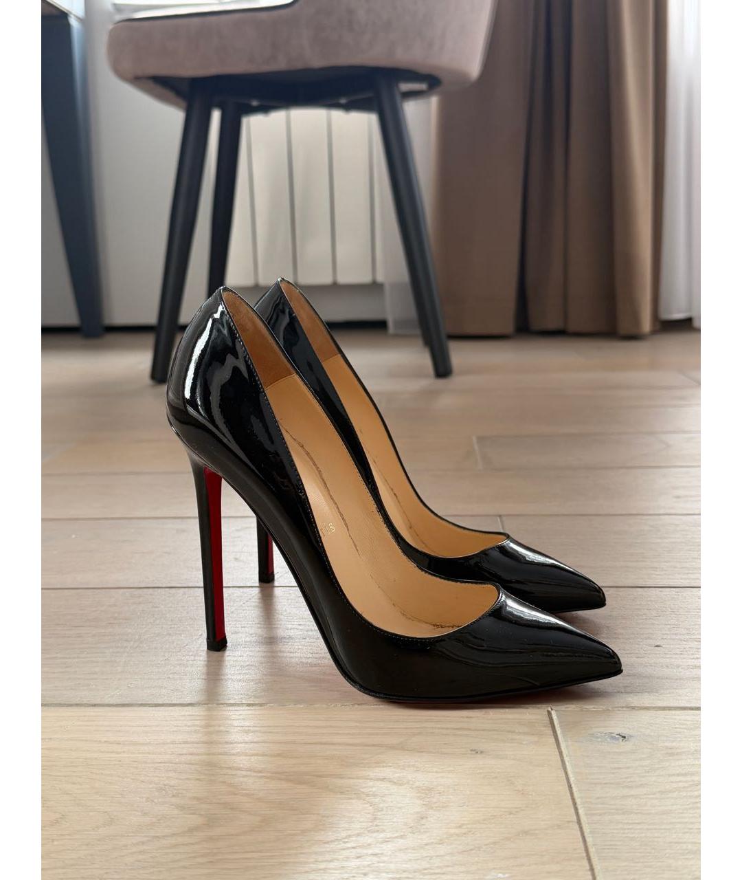 CHRISTIAN LOUBOUTIN Черные туфли из лакированной кожи, фото 7