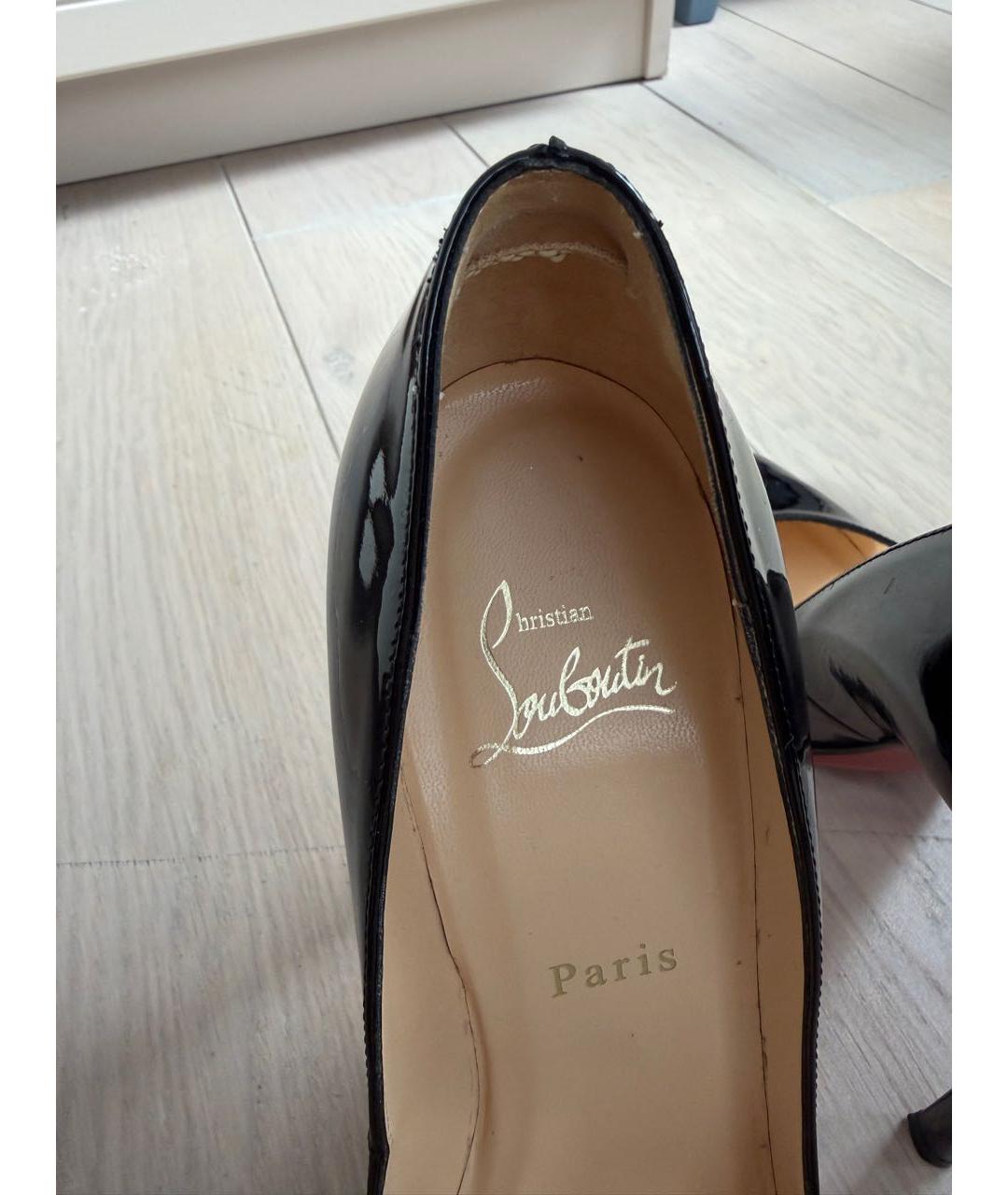 CHRISTIAN LOUBOUTIN Черные туфли из лакированной кожи, фото 6
