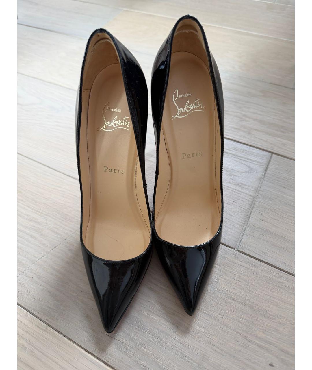 CHRISTIAN LOUBOUTIN Черные туфли из лакированной кожи, фото 4