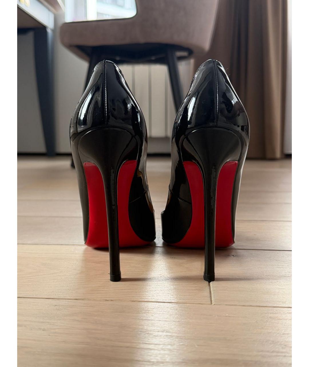 CHRISTIAN LOUBOUTIN Черные туфли из лакированной кожи, фото 3