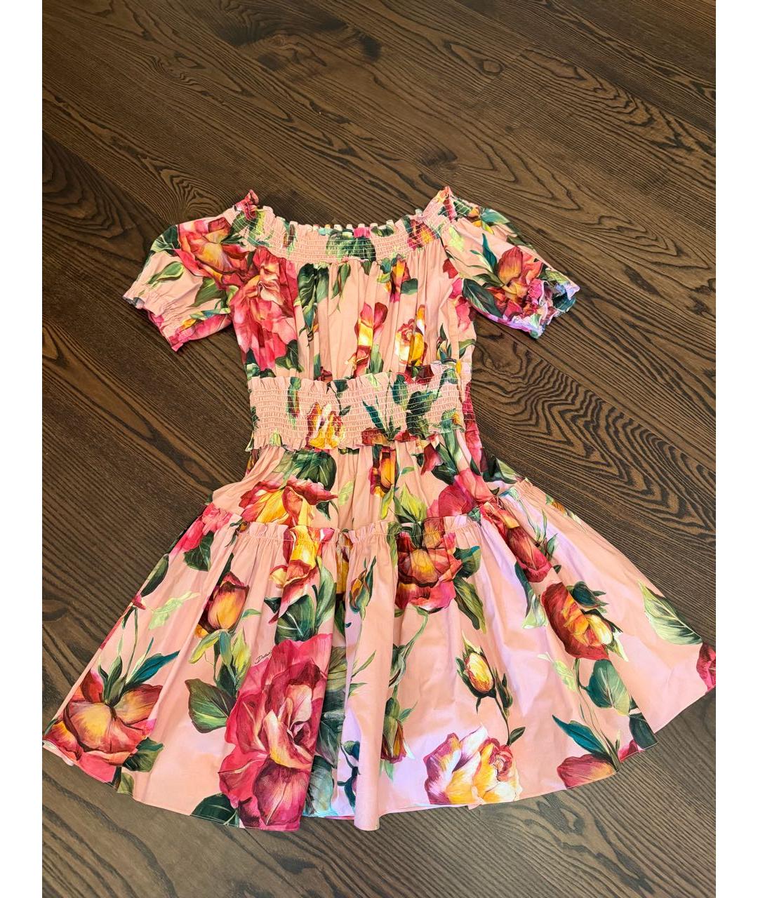 DOLCE&GABBANA Мульти хлопковое повседневное платье, фото 5