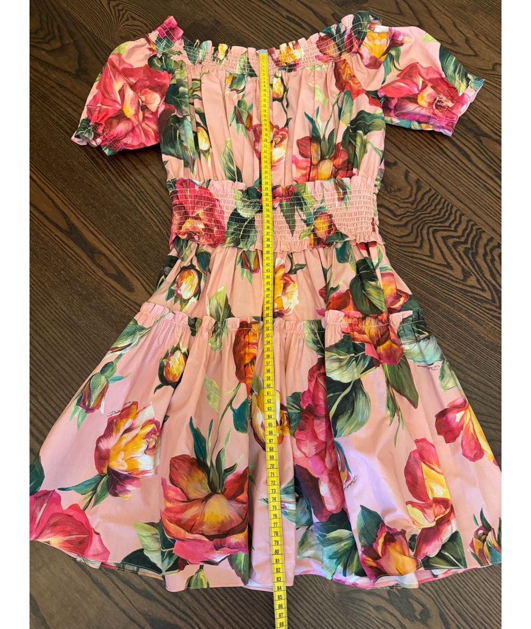 DOLCE&GABBANA Мульти хлопковое повседневное платье, фото 3
