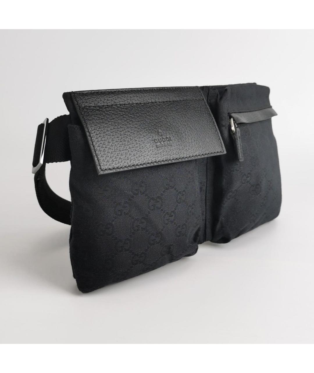 GUCCI Черная канва поясная сумка, фото 2