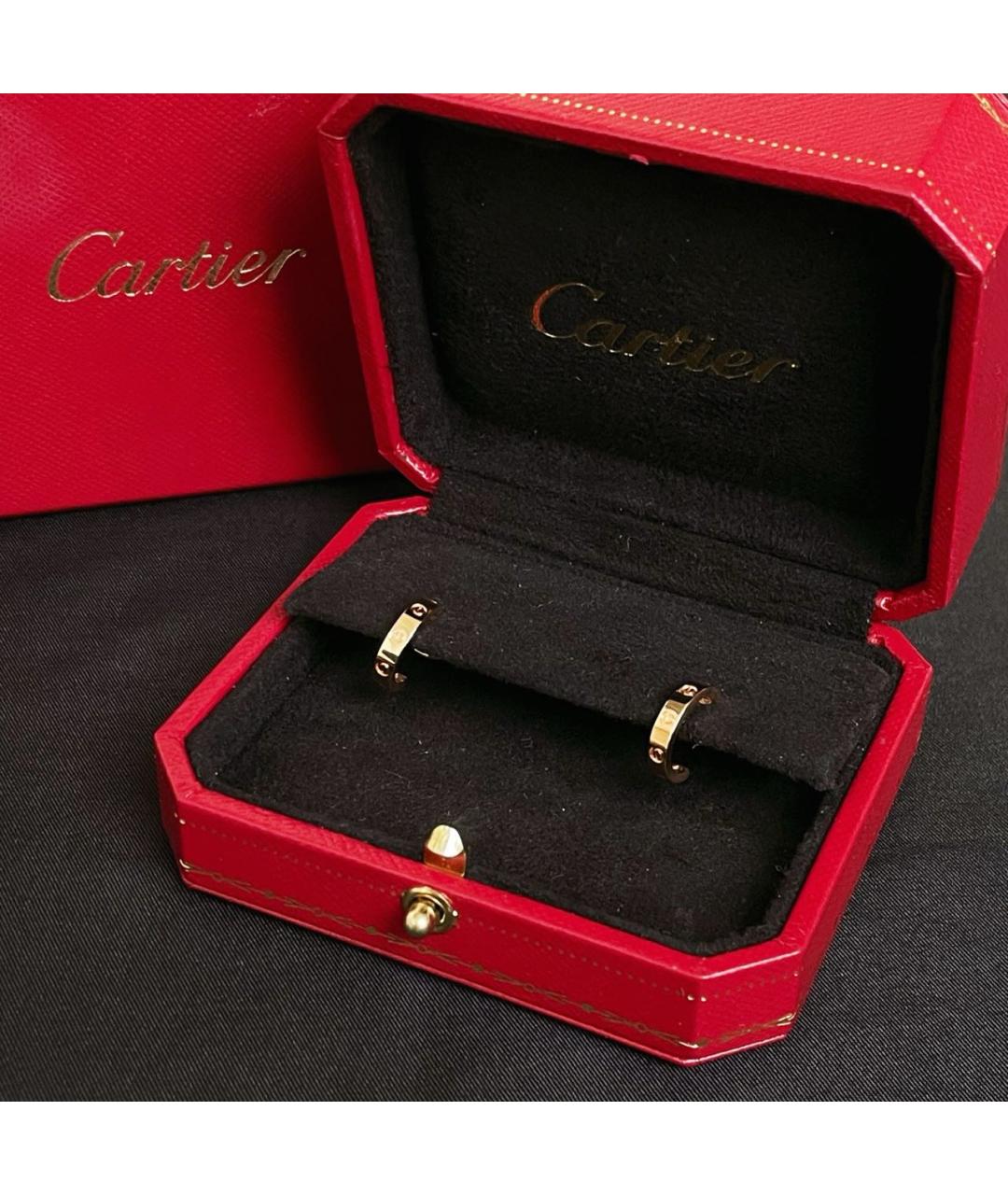 CARTIER Золотые серьги из розового золота, фото 6
