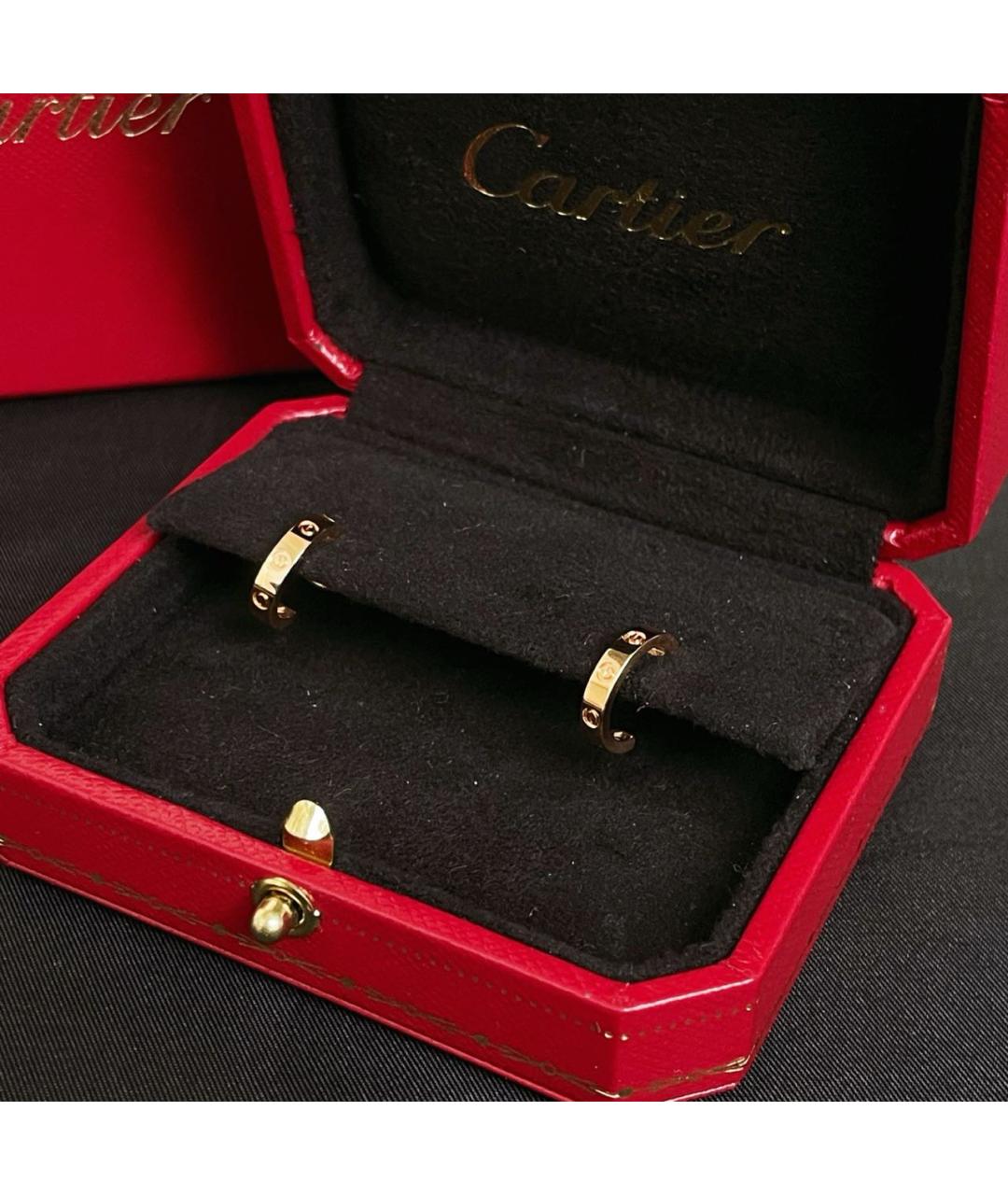 CARTIER Золотые серьги из розового золота, фото 2