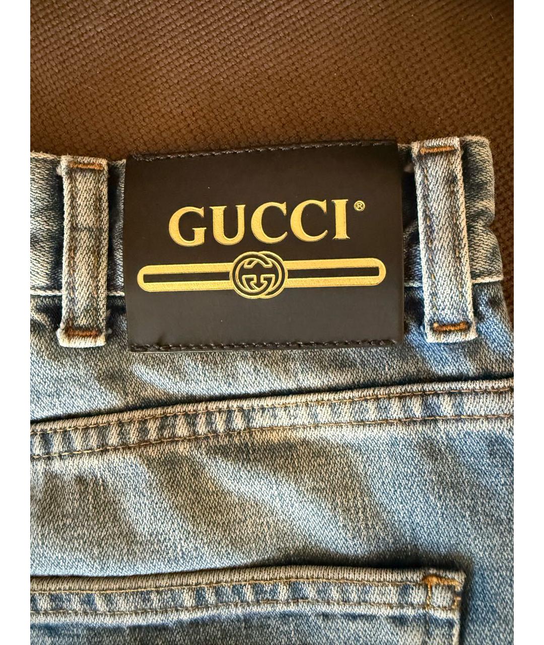 GUCCI Синие деним шорты, фото 4