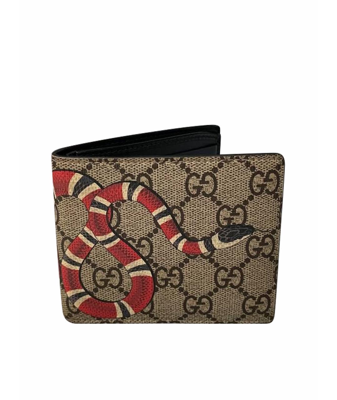 GUCCI Коричневый кожаный кошелек, фото 1
