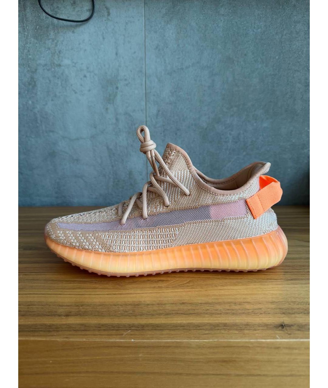 YEEZY Оранжевые текстильные низкие кроссовки / кеды, фото 5