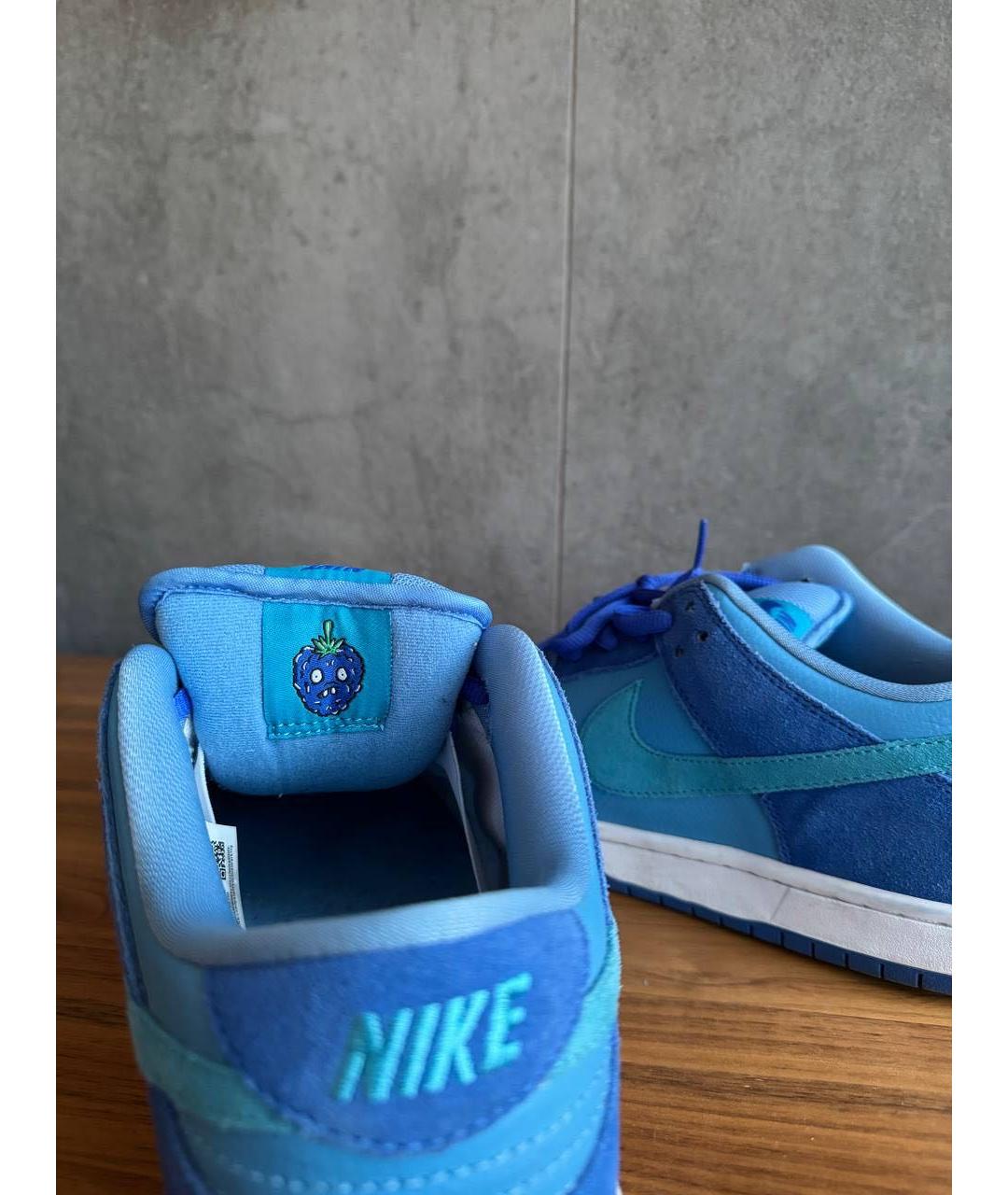NIKE Синие замшевые низкие кроссовки / кеды, фото 4