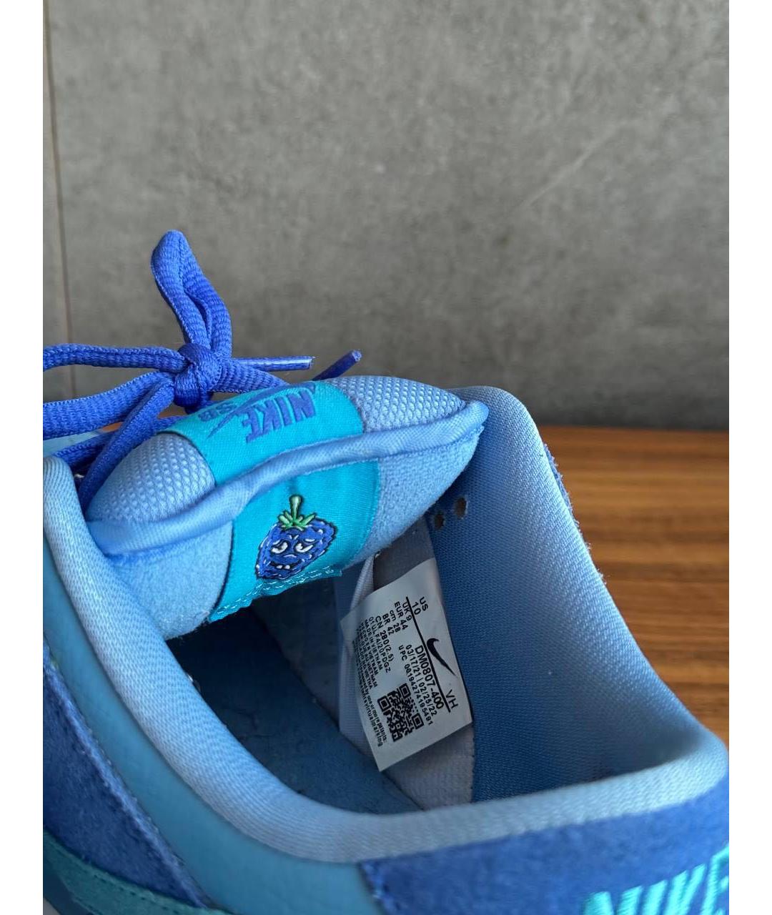 NIKE Синие замшевые низкие кроссовки / кеды, фото 3